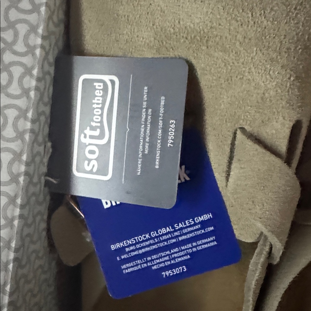 Birkenstock Taupe Suede Clogs - Picture 8 of 8